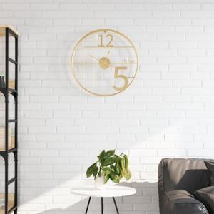 VidaXL Wandklok ø50 cm ijzer goudkleurig