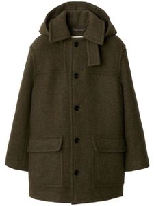 Burberry manteau en laine à simple boutonnage - Marron