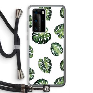 Tropische bladeren: Huawei P40 Pro Transparant Hoesje met koord