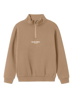 Name it winter sweater jongens - grijs - regular fit, zip - NkmBrody