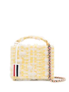 Thom Browne mini sac à bandoulière en tweed - Jaune