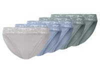 esmara Set van 5 dames onderbroeken (groen/blauw/grijs, XL (48/50))