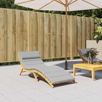 VidaXL Ligbedkussen 180x60x4 cm oxford stof grijs