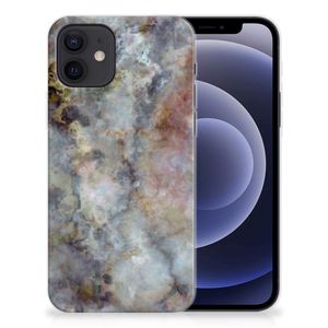 iPhone 12 | 12 Pro (6.1") TPU Siliconen Hoesje Marmer Grijs