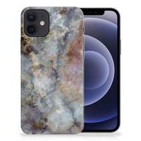 iPhone 12 | 12 Pro (6.1") TPU Siliconen Hoesje Marmer Grijs