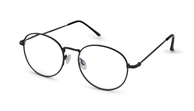 Leesbril Readr. -0041 OVAL-Shiny gun-+1.00 met blauw licht filter