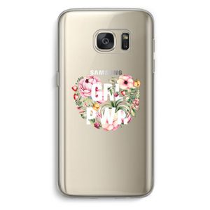 GRL PWR Flower: Samsung Galaxy S7 Transparant Hoesje