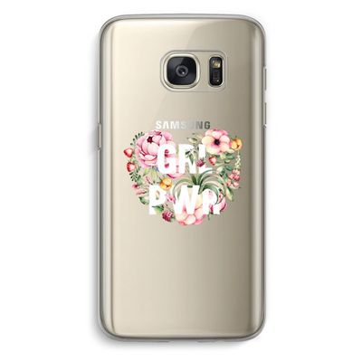 GRL PWR Flower: Samsung Galaxy S7 Transparant Hoesje