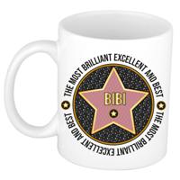 Naam mok Bibi - wit - Most Brilliant - keramiek - 300 ml - cadeau collega beker - thumbnail