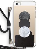 Marmeren cirkels: iPhone 5 / 5S / SE Transparant Hoesje met koord