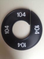 Maatring 9cm zwart/wit 104
