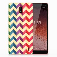 Nokia 1 Plus TPU bumper Zigzag Multi Color - thumbnail