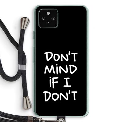 Don't Mind: Pixel 5a 5G Transparant Hoesje met koord