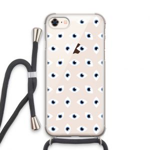 Eyes pattern: iPhone 7 Transparant Hoesje met koord