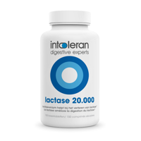 Lactase 20.000 - 150 Breektabletten | Lactose Intolerantie | Hoogst gedoseerd | Bevat Lactase dat helpt bij het verteren van Lactose | Puur & vegan