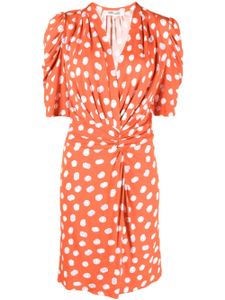 DVF Diane von Furstenberg robe manches-courtes à imprimé abstrait - Orange