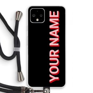 Namecase: Pixel 4 Transparant Hoesje met koord