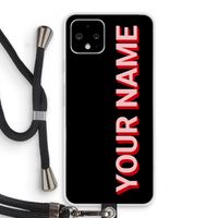 Namecase: Pixel 4 Transparant Hoesje met koord