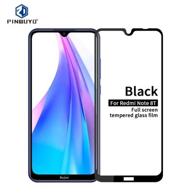 Voor Xiaomi RedMi Note 8T PINWUYO 9H 2.5 D volledig scherm gehard glas film (zwart)