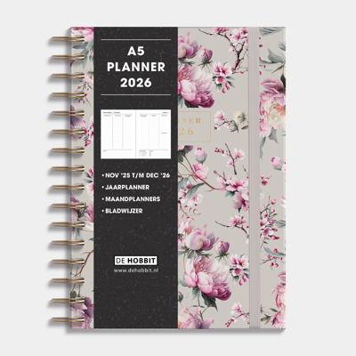A5 Ringband Planner 2026 Kersenbloesem