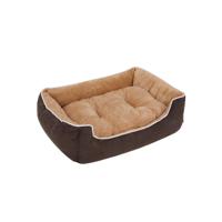 Zachte hondensofa 90 cm bruin-beige