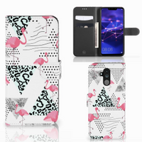 Huawei Mate 20 Lite Telefoonhoesje met Pasjes Flamingo Triangle - thumbnail