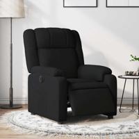 Fauteuil verstelbaar elektrisch stof zwart