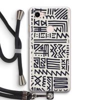 Marrakech print: Pixel 3 Transparant Hoesje met koord