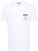 Moschino t-shirt en coton à logo brodé - Blanc