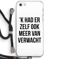 Meer verwacht: iPhone 5 / 5S / SE Transparant Hoesje met koord