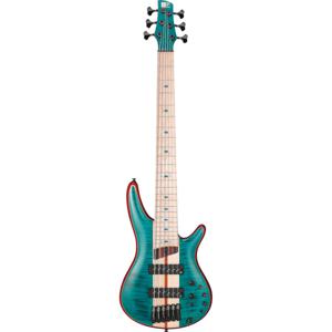 Ibanez SR1426B Premium Caribbean Green Low Gloss 6-snarige elektrische basgitaar met gigbag