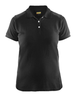 Blåkläder Dames poloshirt piqué 33901050 | Zwart/Donkergrijs | Maat S - 7330509646656