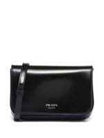 Prada sac en cuir à logo imprimé - Noir