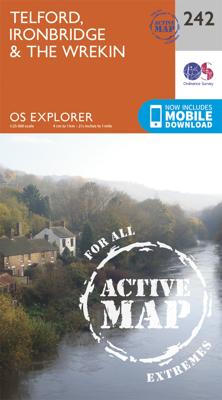Wandelkaart - Topografische kaart 242 OS Explorer Map | Active Telford / Ironbridge / The Wrekin | Ordnance Survey