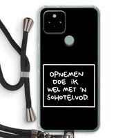 Schotelvod: Pixel 5 Transparant Hoesje met koord