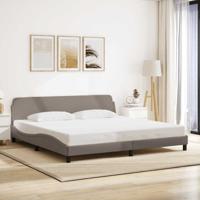 Bedframe "Dover" stof taupe 200x200 cm