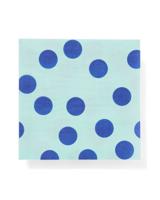 HEMA Servetten Stip Blauw 33x33cm - 20 Stuks - thumbnail