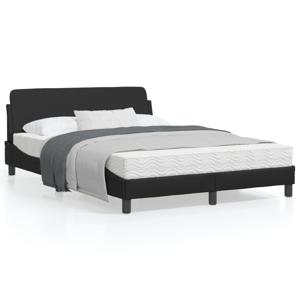 Bedframe met hoofdbord kunstleer zwart 120x200 cm