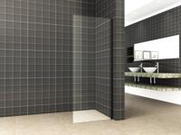 Xellanz zijwand tbv schuifbare nisdeur mat-zwart 90 cm 8 mm Nano