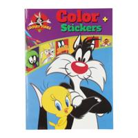 Boek Specials Nederland BV Warner bros color kleurboek looney tunes met stickers