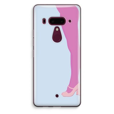 Pink panty: HTC U12+ Transparant Hoesje