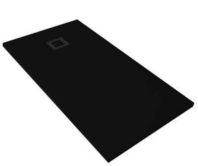 Douchebak BWS Renovi 180x90x3 cm Composietsteen Mat Zwart Boss & Wessing