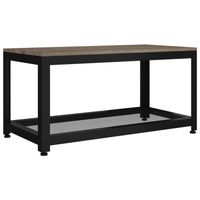 The Living Store Salontafel - Eiken Fineer - 90x45x45 cm - Grijs/Zwart - thumbnail