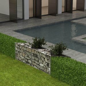 VidaXL Gabion mand 120x30x50 cm gegalvaniseerd staal