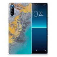 Sony Xperia L4 | TPU | Siliconen hoesje | Marble Blue Gold