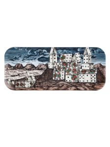 Fornasetti plateau "Città di carte" - Bleu