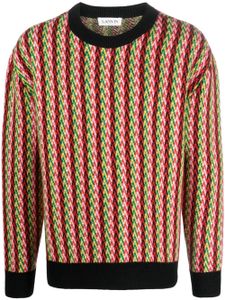 Lanvin pull à motif de chevrons - Rouge