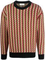 Lanvin pull à motif de chevrons - Rouge