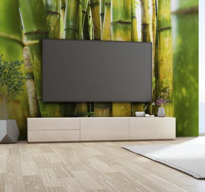 Zen ruimte fotobehang Junge met bamboe