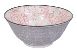 Tokyo Design Studio - Mixed Bowls - Roze/Grijs Kom - Sakura - 14.8 x 6.8cm 500ml